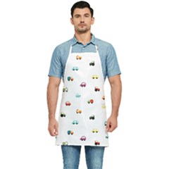 Cute Bright Little Cars Kitchen Apron by SychEva