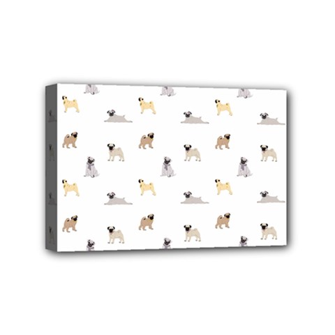 Funny Pugs Mini Canvas 6  X 4  (stretched) by SychEva