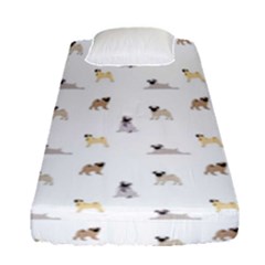 Funny Pugs Fitted Sheet (single Size) by SychEva