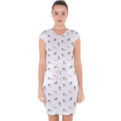 Funny Pugs Capsleeve Drawstring Dress  by SychEva