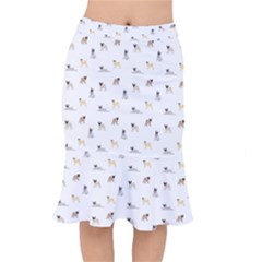 Funny Pugs Short Mermaid Skirt by SychEva