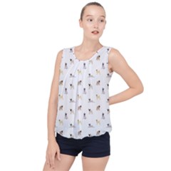 Funny Pugs Bubble Hem Chiffon Tank Top by SychEva