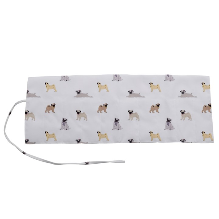 Funny Pugs Roll Up Canvas Pencil Holder (S)