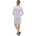 Funny Pugs Long Sleeve Hoodie Dress View2