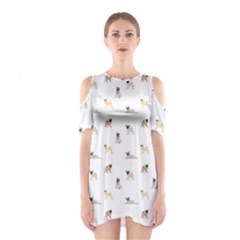 Funny Pugs Shoulder Cutout One Piece Dress by SychEva