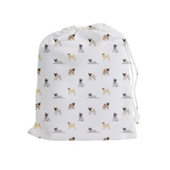 Funny Pugs Drawstring Pouch (xl) by SychEva