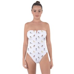 Funny Pugs Tie Back One Piece Swimsuit by SychEva