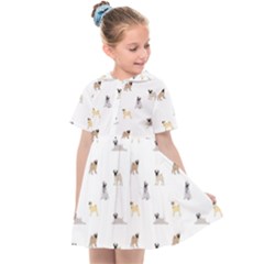 Funny Pugs Kids  Sailor Dress by SychEva