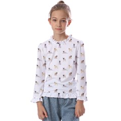 Funny Pugs Kids  Frill Detail Tee