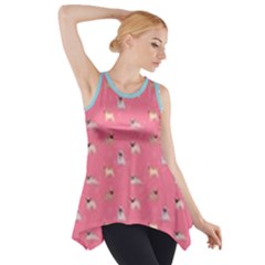 Funny Pugs  Cute Pets Side Drop Tank Tunic by SychEva