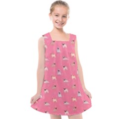 Funny Pugs  Cute Pets Kids  Cross Back Dress by SychEva