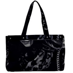 Beauty Woman Black And White Photo Illustration Canvas Work Bag by dflcprintsclothing