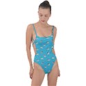 Funny Pugs Tie Strap One Piece Swimsuit View1