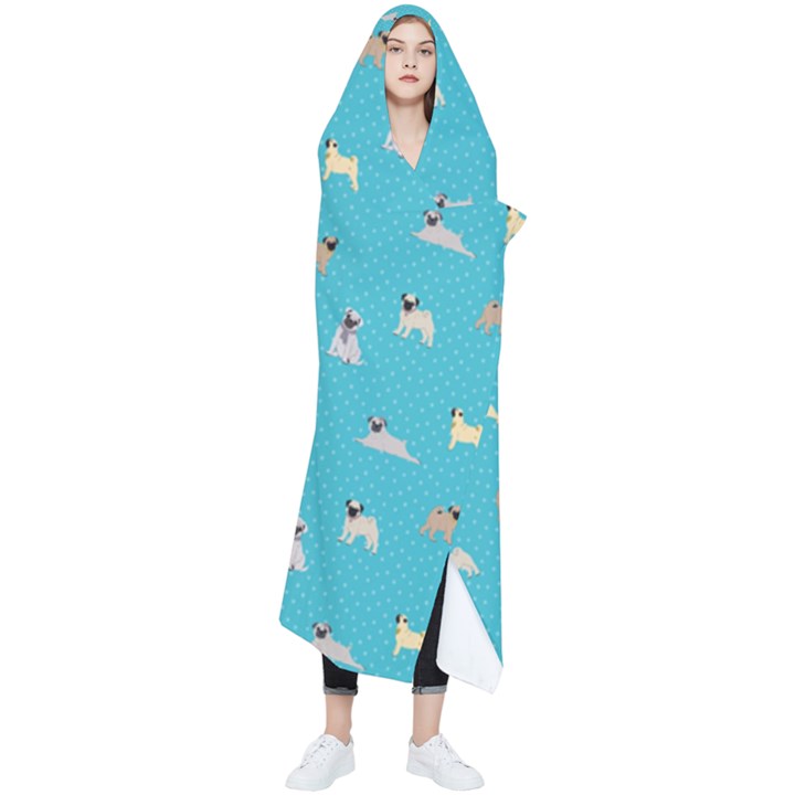 Funny Pugs Wearable Blanket