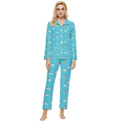 Funny Pugs Womens  Long Sleeve Pocket Pajamas Set by SychEva