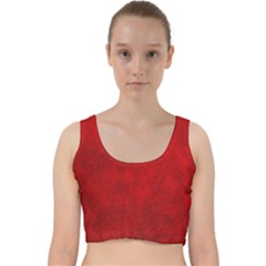 Leather Smooth 19 Velvet Racer Back Crop Top by skindeep