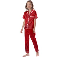 Leather Smooth 19 Kids  Satin Short Sleeve Pajamas Set