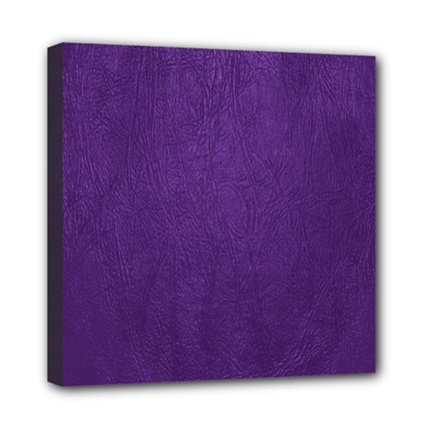 Leather Smooth 18-purple Mini Canvas 8  X 8  (stretched) by skindeep