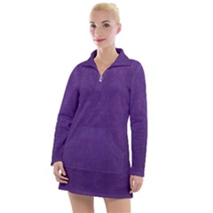 Leather Smooth 18-purple Women s Long Sleeve Casual Dress by skindeep