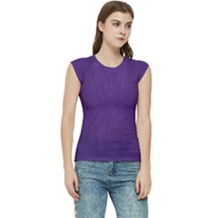 Leather Smooth 18-purple Women s Raglan Cap Sleeve Tee