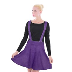 Leather Smooth 18-purple Suspender Skater Skirt by skindeep