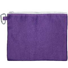 Leather Smooth 18-purple Canvas Cosmetic Bag (xxxl) by skindeep