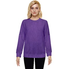 Leather Smooth 18-purple Hidden Pocket Sweatshirt