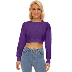 Leather Smooth 18-purple Lightweight Long Sleeve Sweatshirt