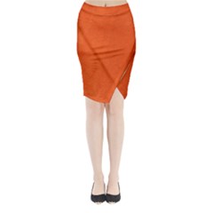 Leather Smooth 22 Midi Wrap Pencil Skirt