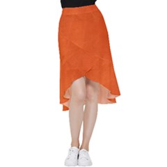 Leather Smooth 22 Frill Hi Low Chiffon Skirt