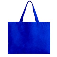 Leather Smooth 22 Blue Zipper Mini Tote Bag by skindeep