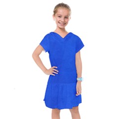 Leather Smooth 22 Blue Kids  Drop Waist Dress by skindeep