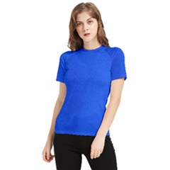 Leather Smooth 22 Blue Women s Short Sleeve Rash Guard by skindeep