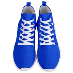 Leather Smooth 22 Blue Men s Lightweight High Top Sneakers by skindeep