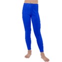 Leather Smooth 22 Blue Kids  Lightweight Velour Leggings View1