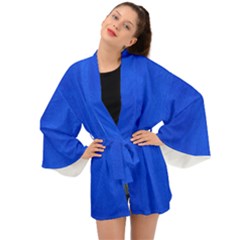 Leather Smooth 22 Blue Long Sleeve Kimono by skindeep