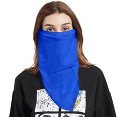 Leather Smooth 22 Blue Face Covering Bandana (triangle) by skindeep