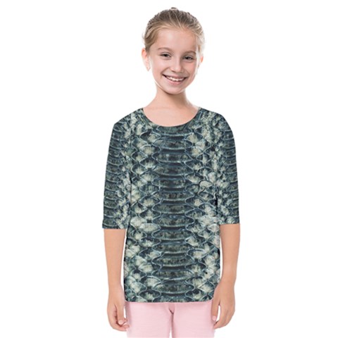 Snake Skin-29 Alt Kids  Quarter Sleeve Raglan Tee by skindeep