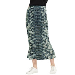 Snake Skin-29 Alt Maxi Fishtail Chiffon Skirt by skindeep