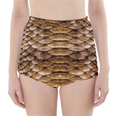 Reptile Skin Pattern 11 High-waisted Bikini Bottoms by skindeep