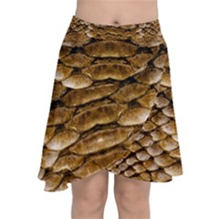 Reptile Skin Pattern 11 Chiffon Wrap Front Skirt by skindeep