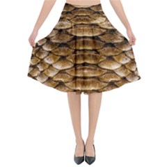 Reptile Skin Pattern 11 Flared Midi Skirt by skindeep