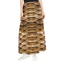 Reptile Skin Pattern 11 Maxi Chiffon Skirt