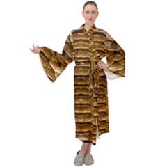 Reptile Skin Pattern 11 Maxi Velour Kimono by skindeep