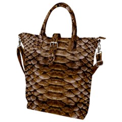 Reptile Skin Pattern 11 Buckle Top Tote Bag by skindeep