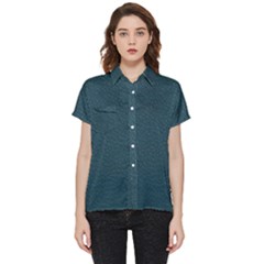 Leatherette 2 Blue Short Sleeve Pocket Shirt