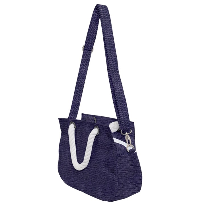 Leatherette 3 Rope Handles Shoulder Strap Bag