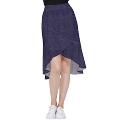 Leatherette 3 Frill Hi Low Chiffon Skirt