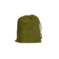 Leatherette 6 Green Drawstring Pouch (small) by skindeep