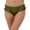 Leatherette 6 Green Frill Bikini Bottom View1